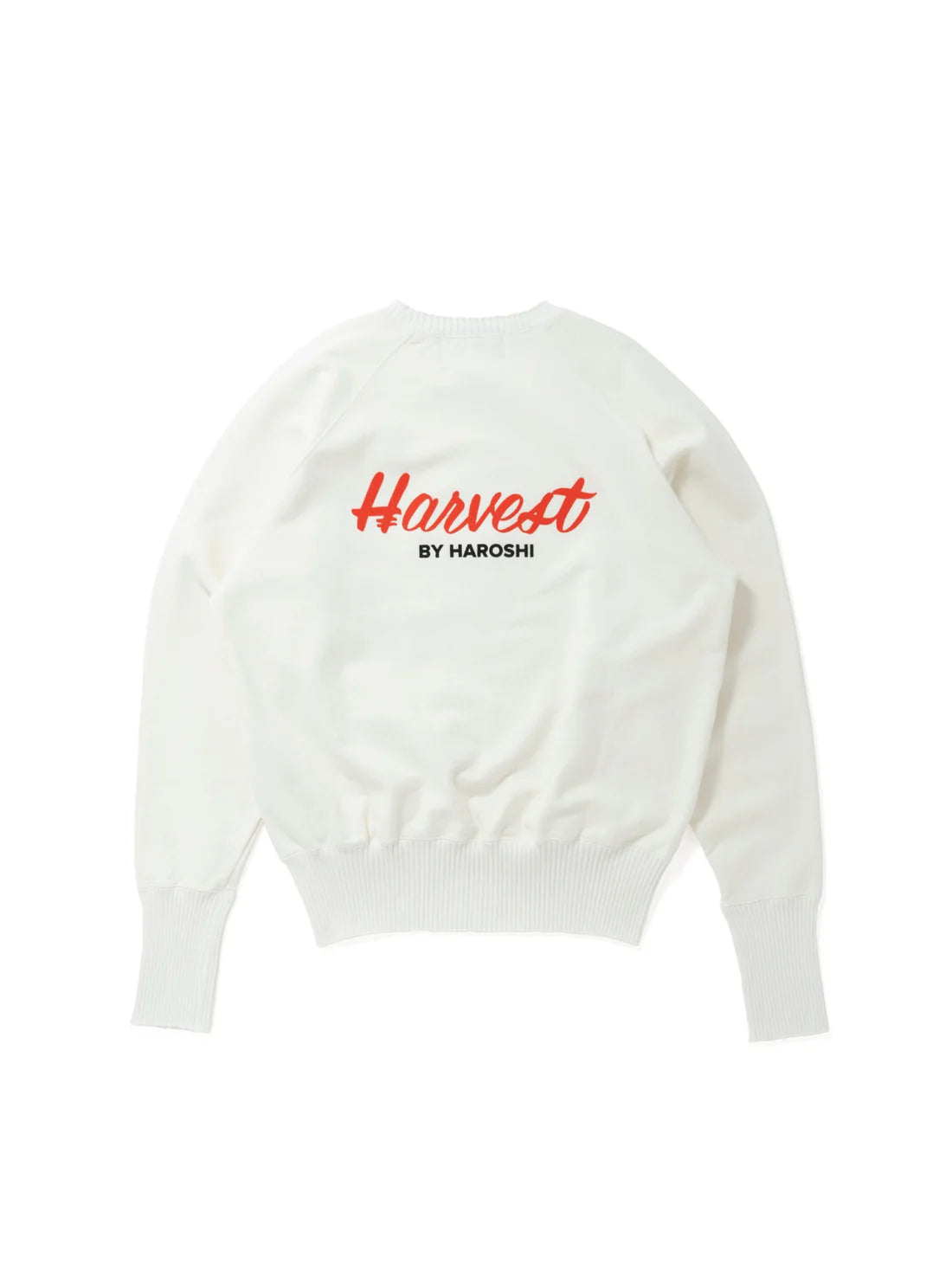 【Perfect ribs × HAROSHI】Strange Sleeve Crew Neck Sweat Shirt / White