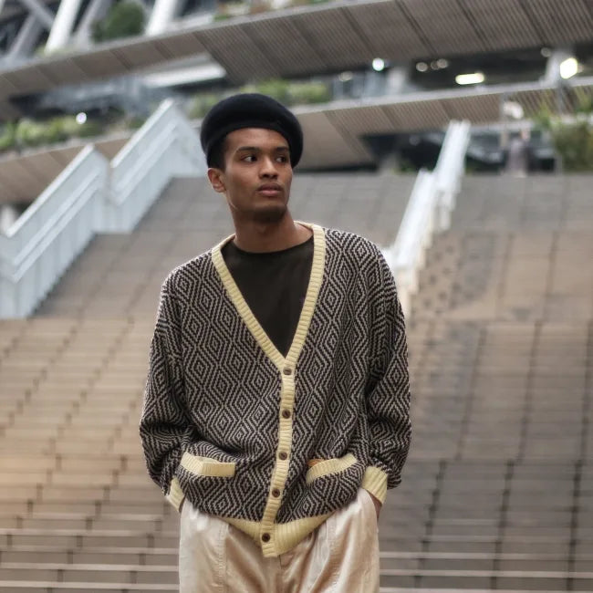 CARDIGANZ "HUGO " NAVY , BLACK