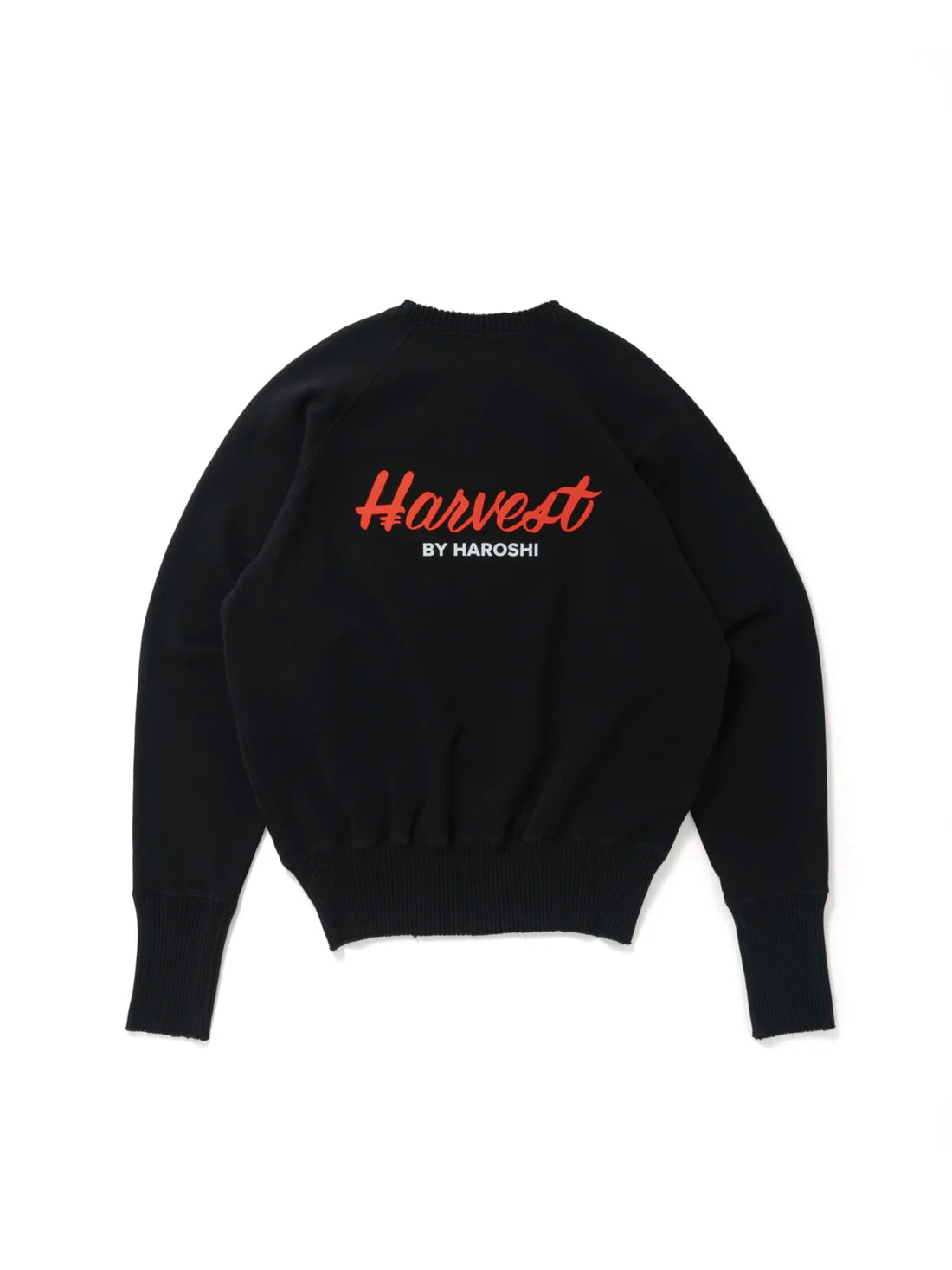 【Perfect ribs × HAROSHI】Strange Sleeve Crew Neck Sweat Shirt / Black