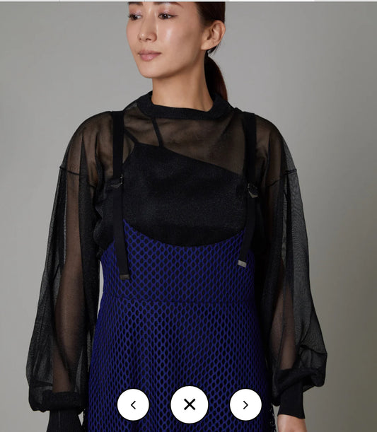 Wrinn crewneck sheer knit