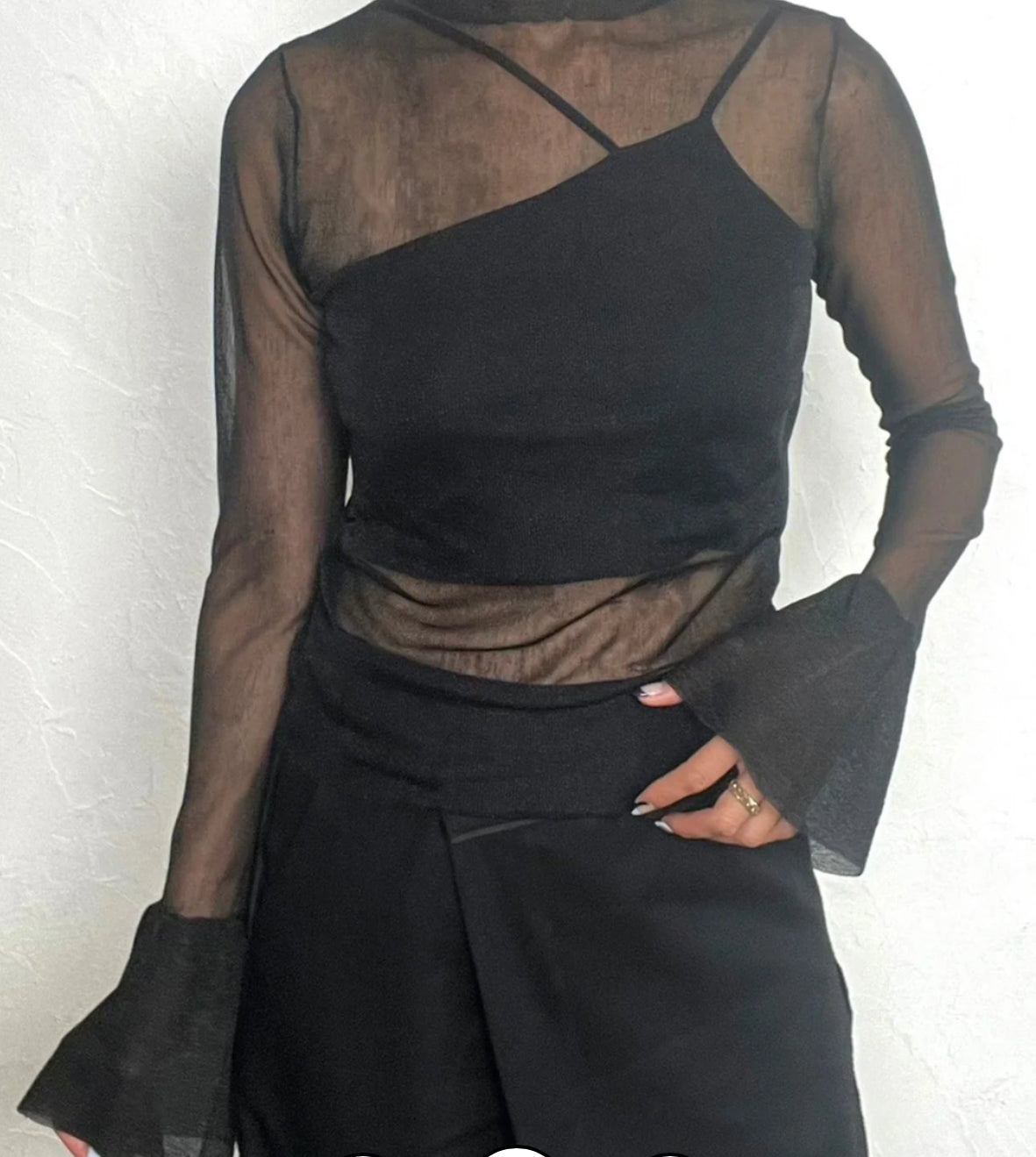 フレアカフス シアーニット