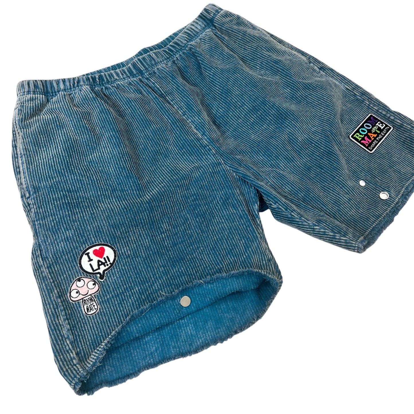 ALM x LES TIEN One of Kind Front Snap Short-Blue
