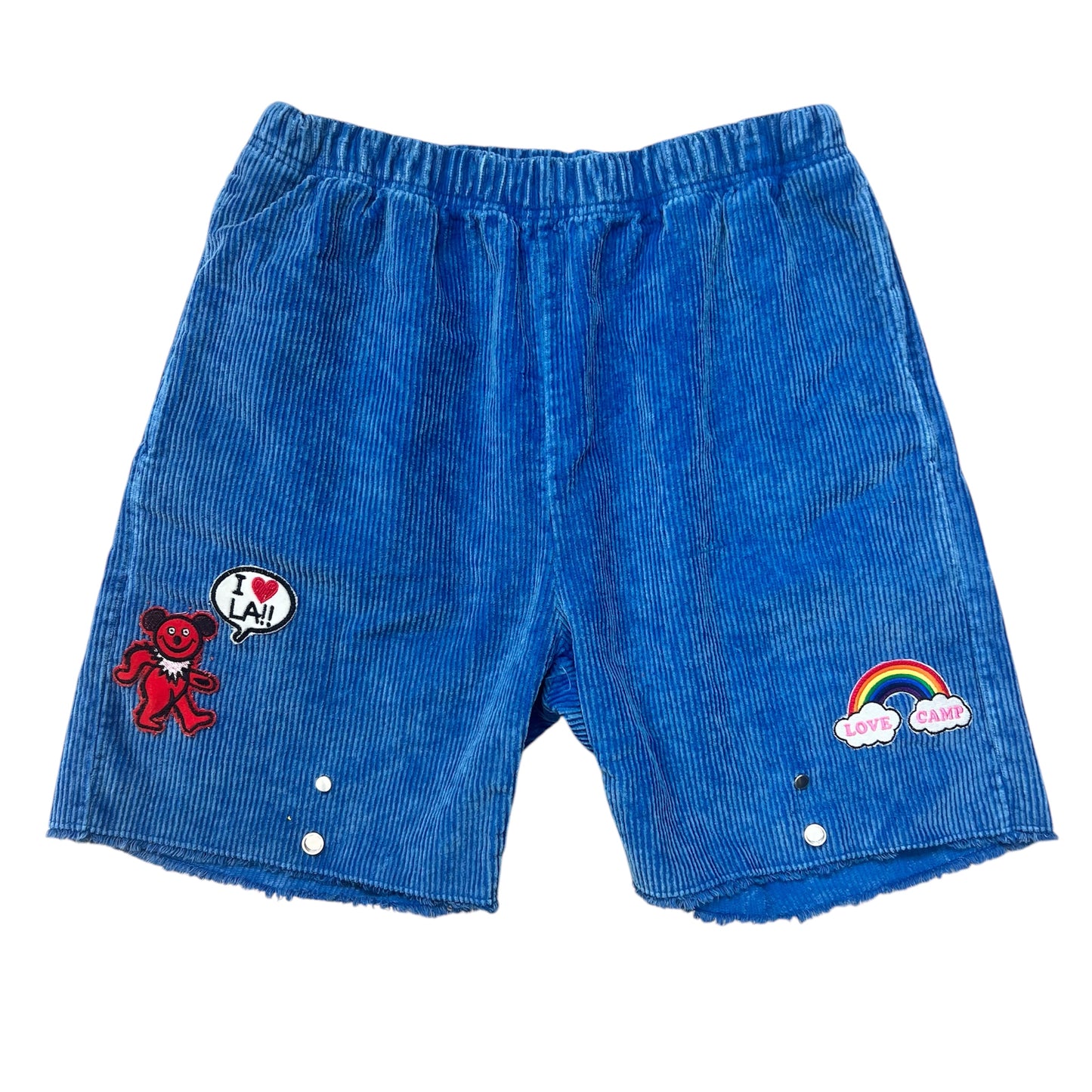 ALM x LES TIEN One of Kind Front Snap Short-Royal blue
