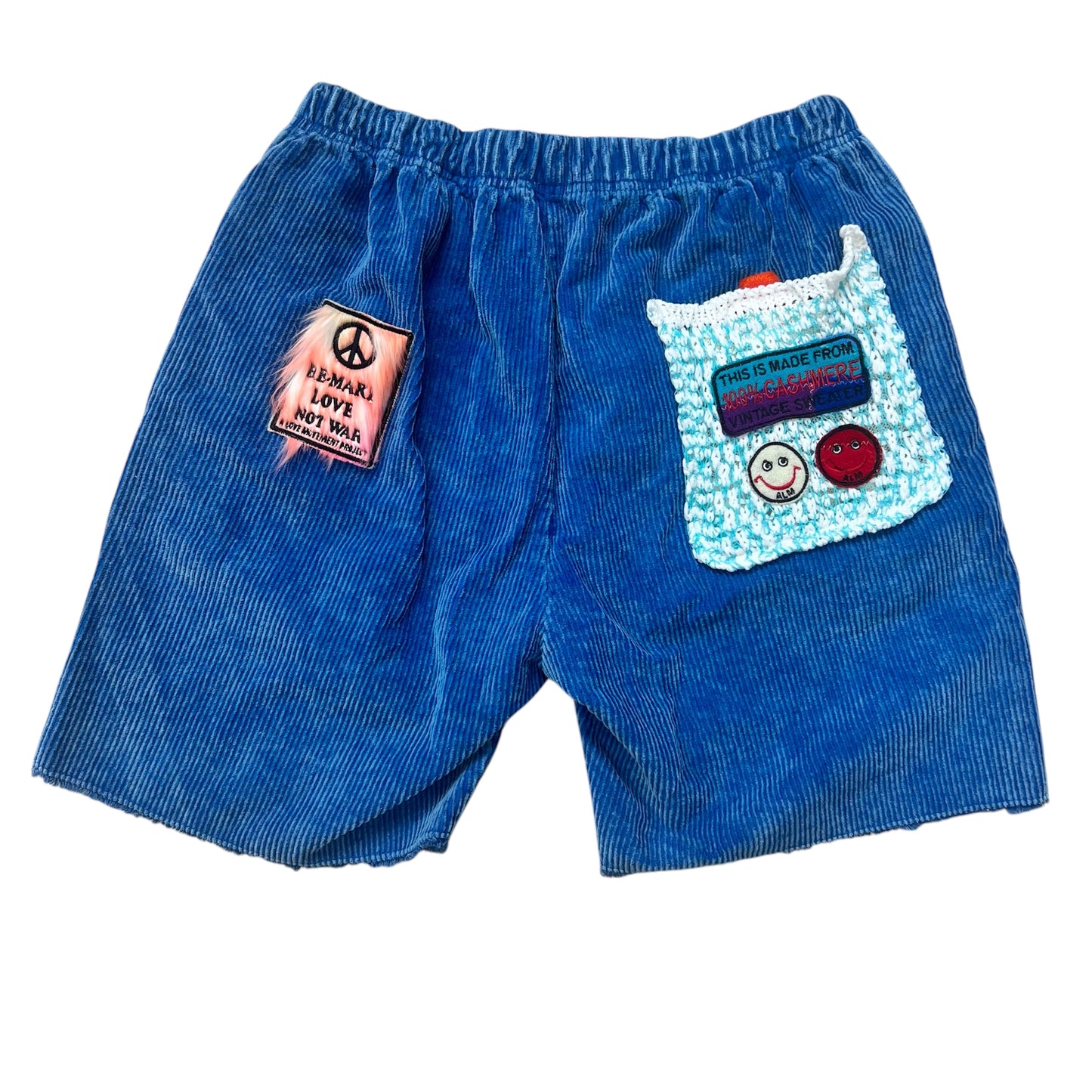 ALM x LES TIEN One of Kind Front Snap Short-Royal blue