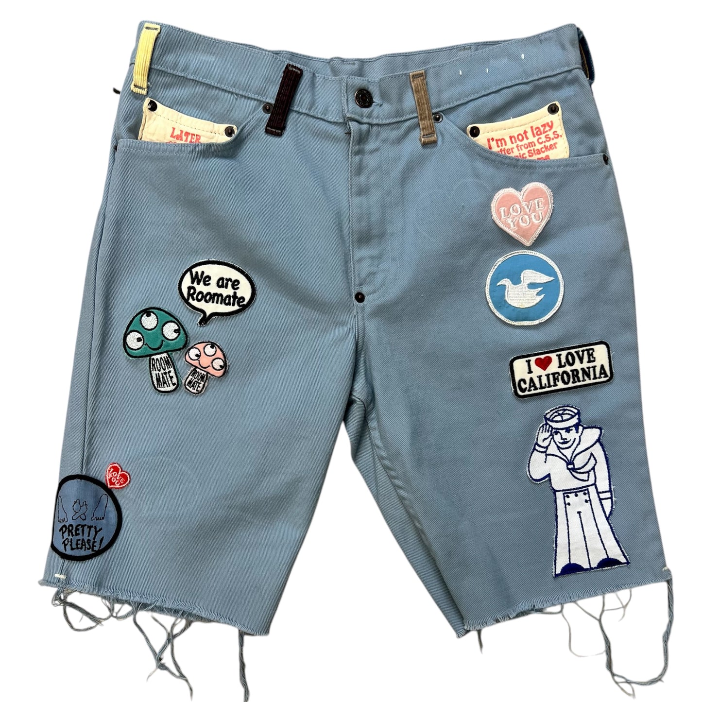 ALM Hand-Made One of Kind Short Pants -Light Blue
