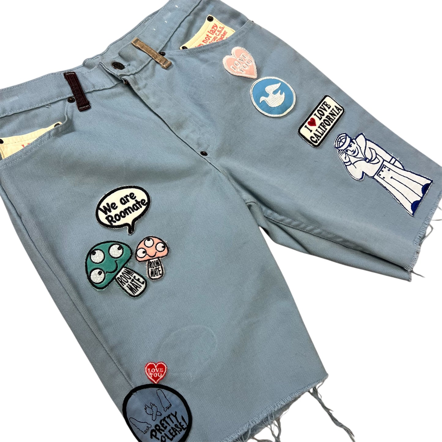 ALM Hand-Made One of Kind Short Pants -Light Blue