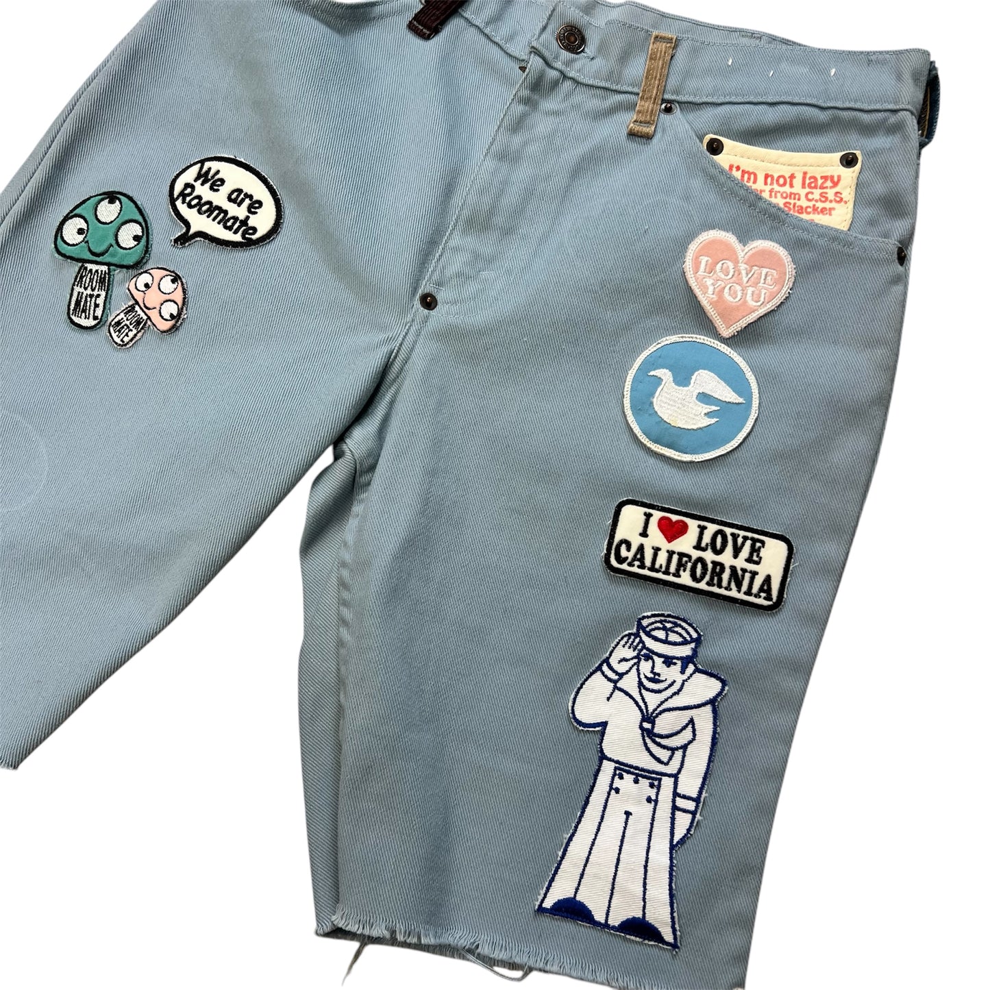 ALM Hand-Made One of Kind Short Pants -Light Blue