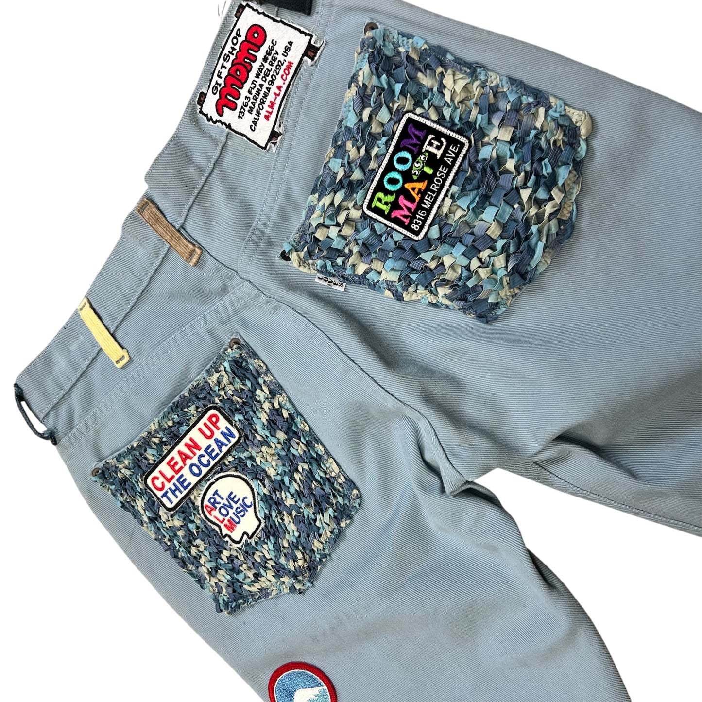 ALM Hand-Made One of Kind Short Pants -Light Blue