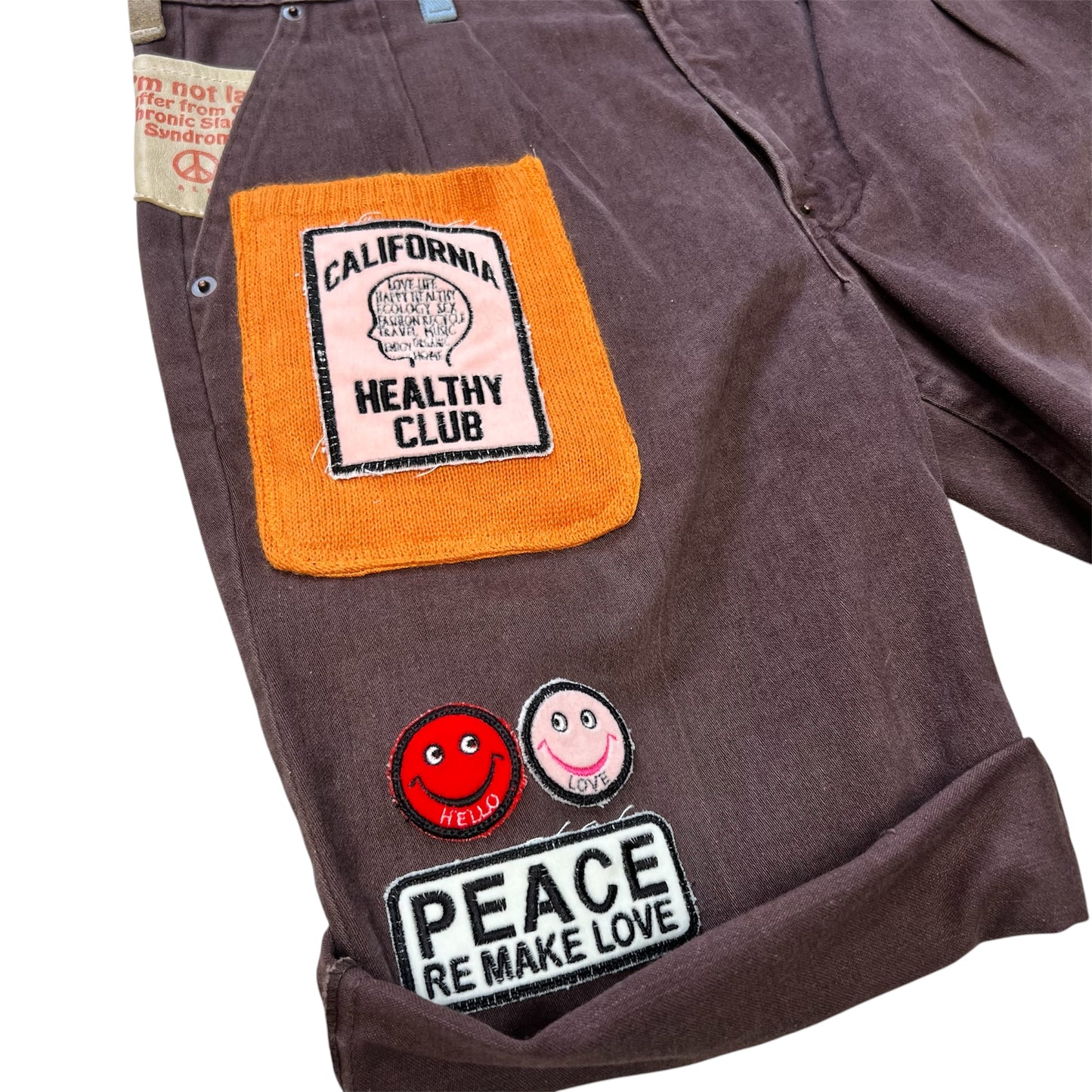 ALM Hand-Made One of Kind Short Pants -Brown