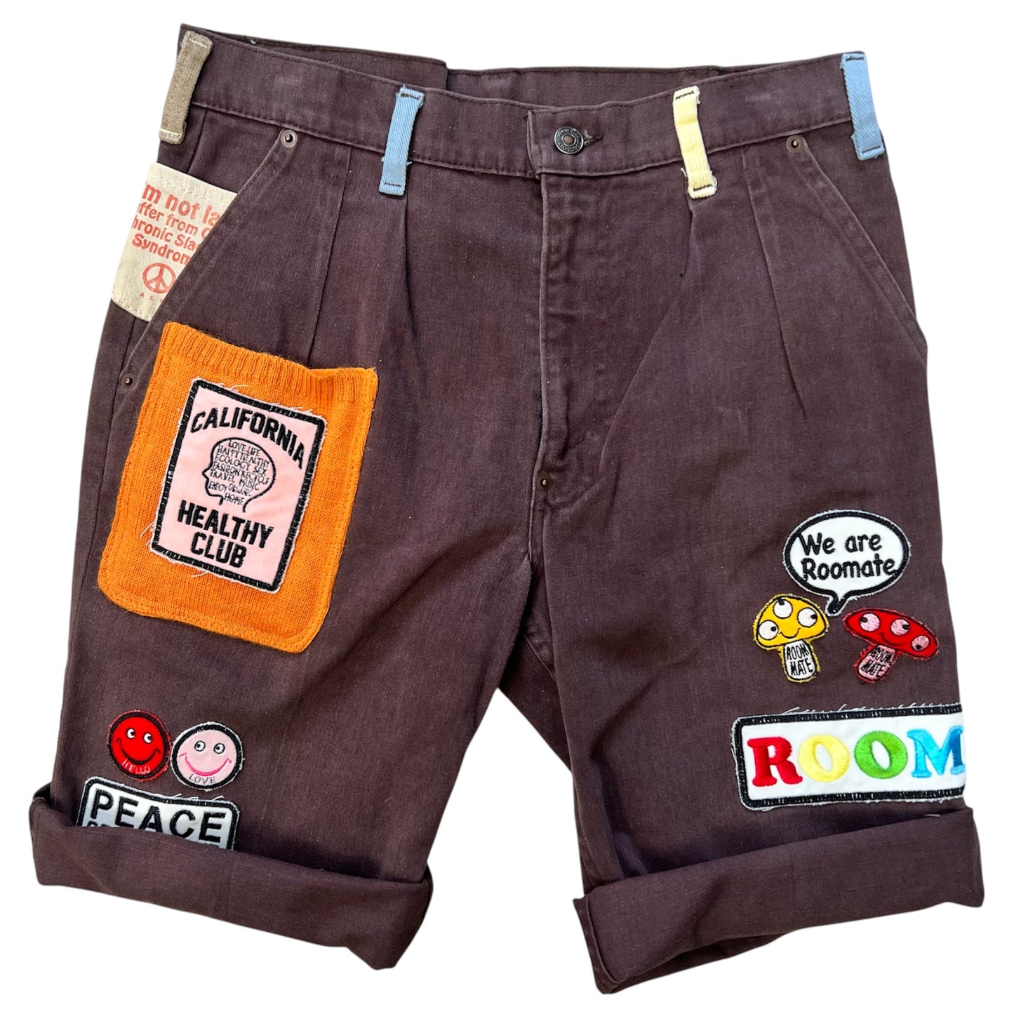 ALM Hand-Made One of Kind Short Pants -Brown