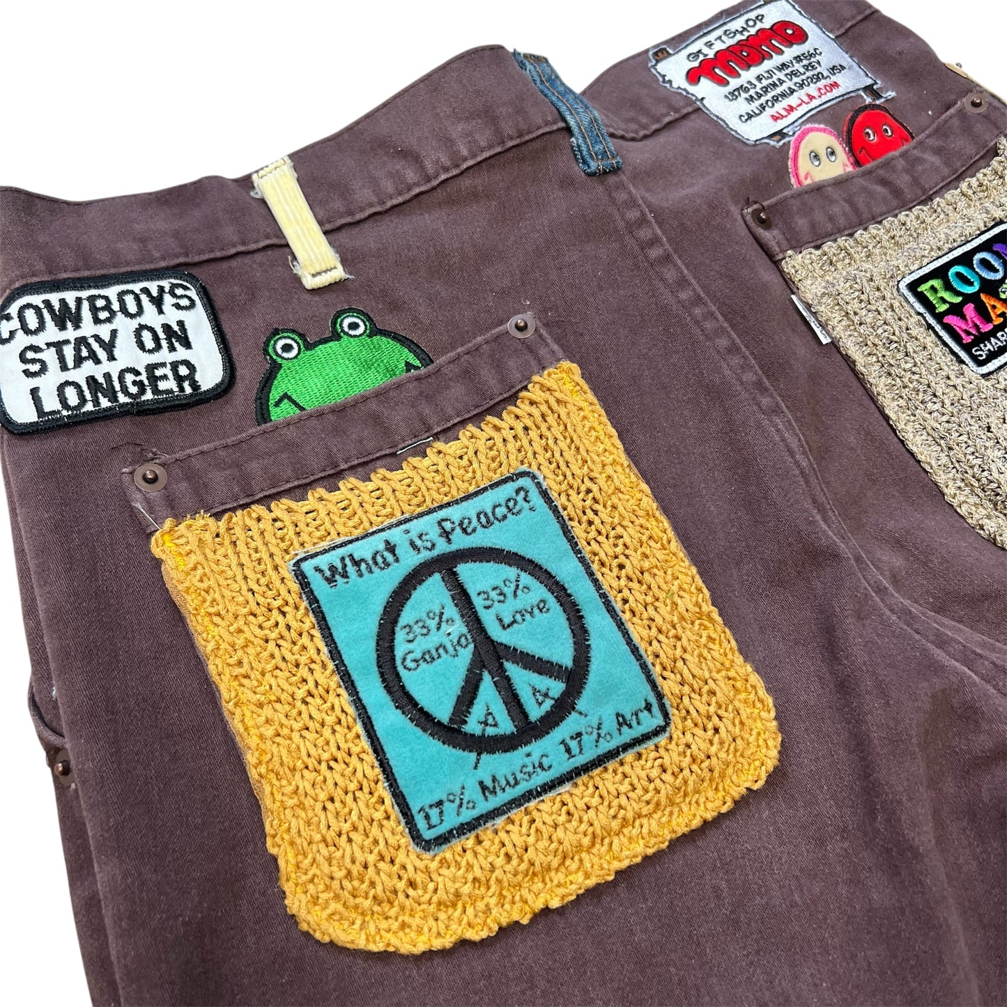 ALM Hand-Made One of Kind Short Pants -Brown