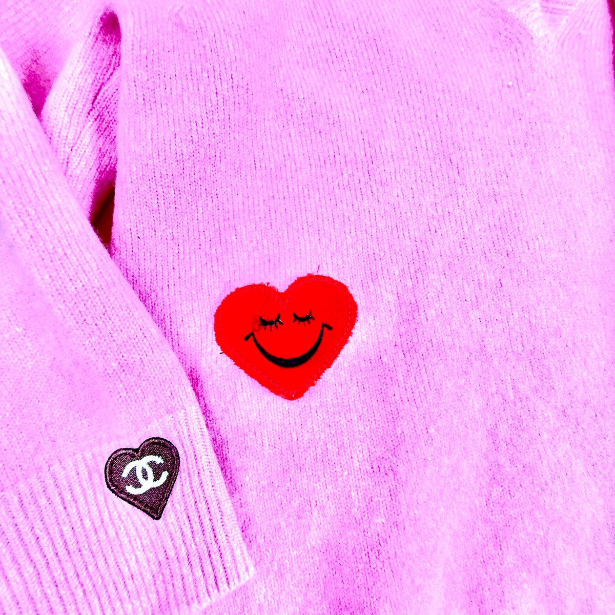 Vintage Cashmere Remake V-Neck Love More Worry Less