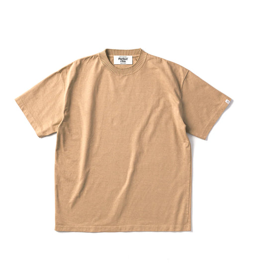 Basic Short Sleeve T Shirt / Light Brown