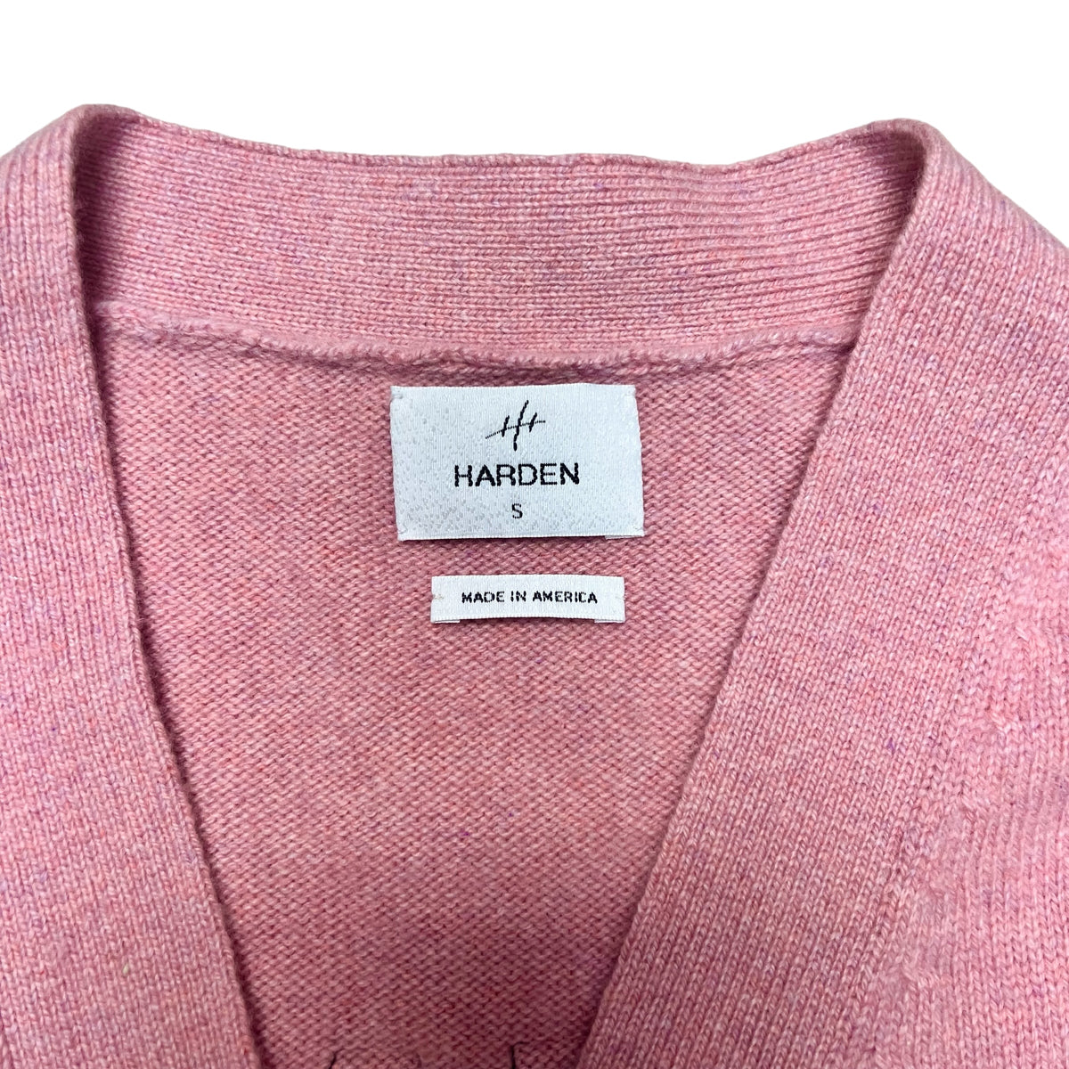 HARDEN x ALM Pink Cashmere Cardigan -Mushroom-