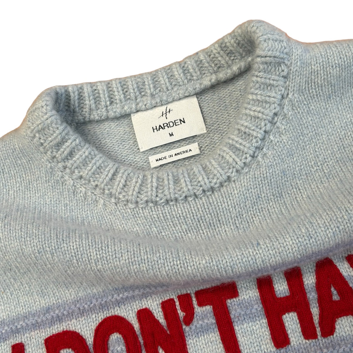 HARDEN x ALM Men’s Cashmere Sweater -I don't have marijuana-
