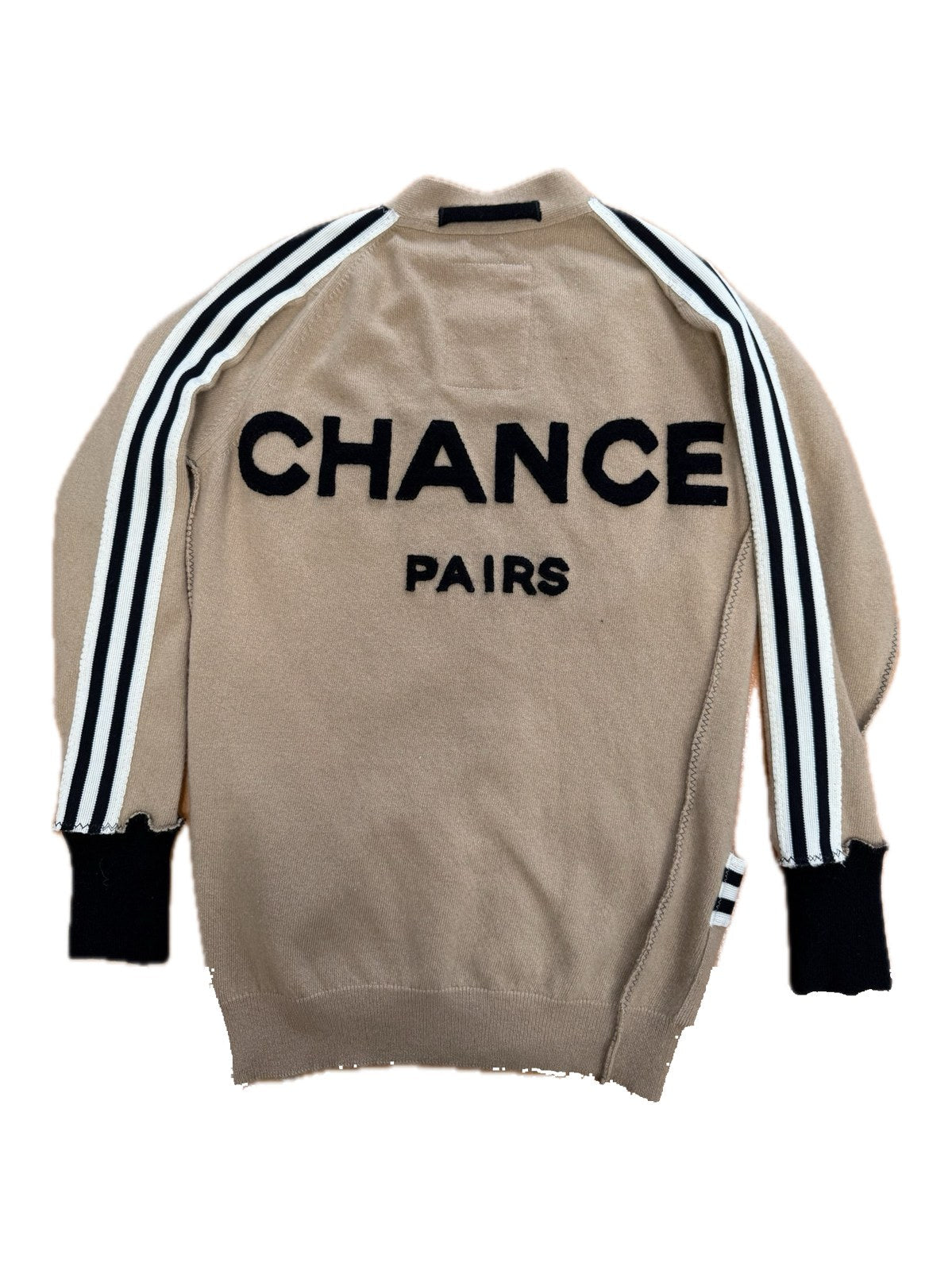 Recycled Cashmere Cardigan — Beige "No.5 / CHANCE PAIRS" (Women's XS)