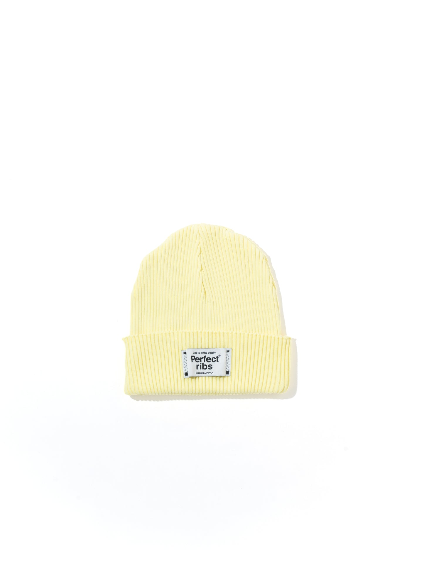 【Perfect ribs】Rib Beanie Cap / Lemon