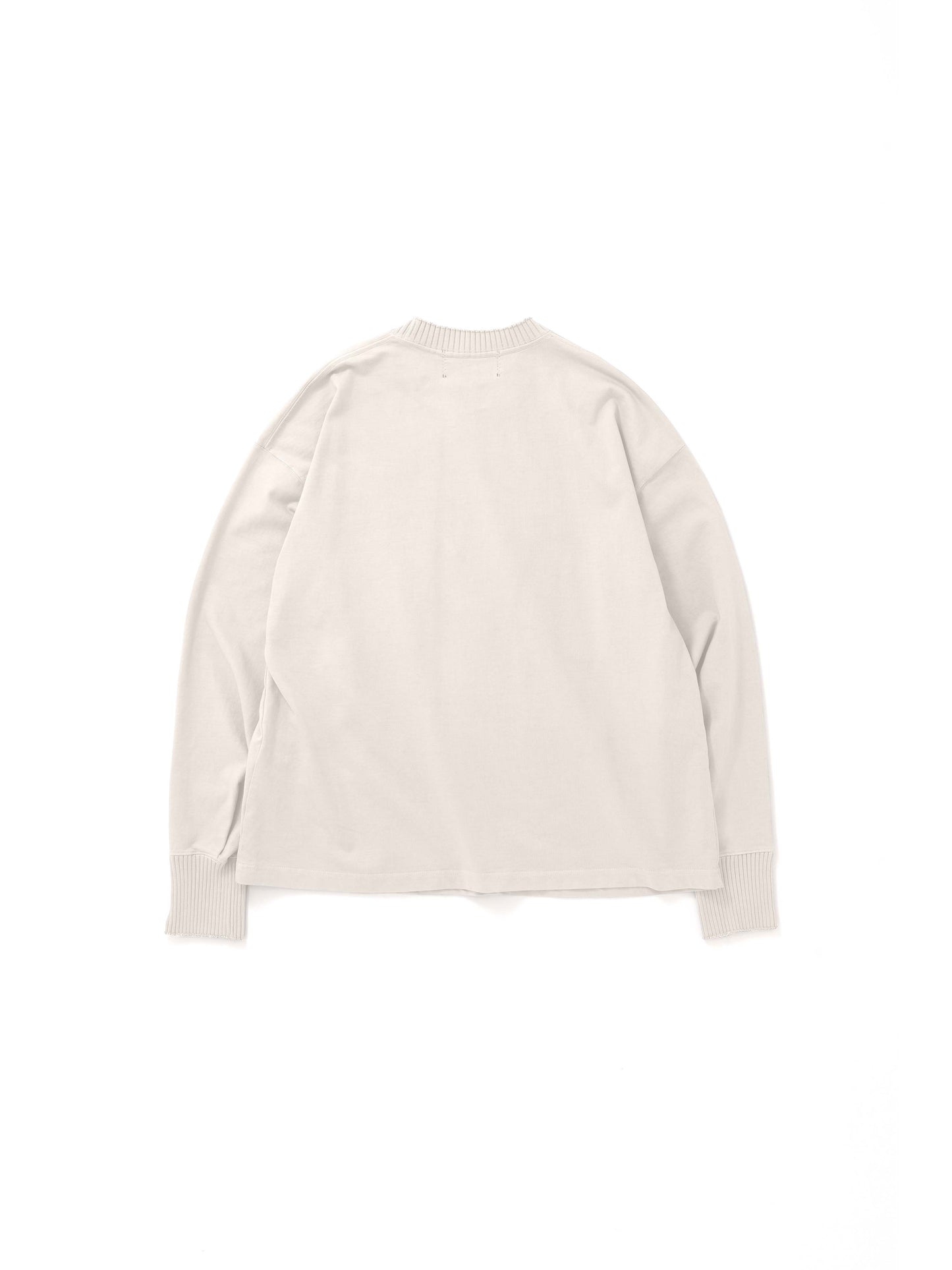 【Perfect ribs】Basic Long Sleeve T Shirts / Ivory