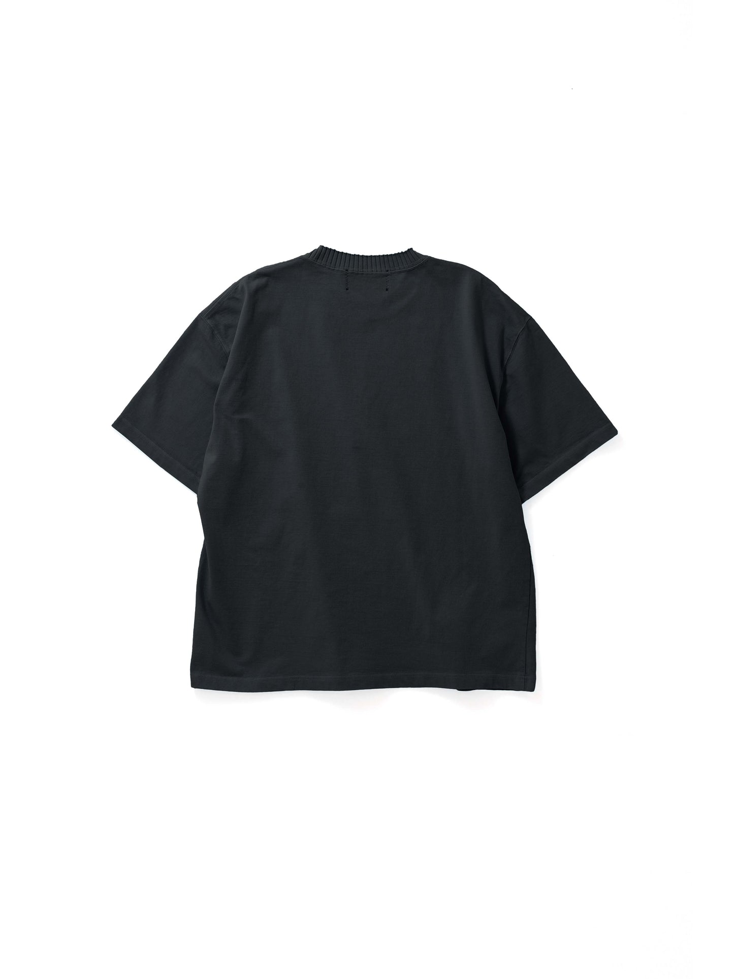 【Perfect ribs】Basic Short Sleeve T Shirt / Black