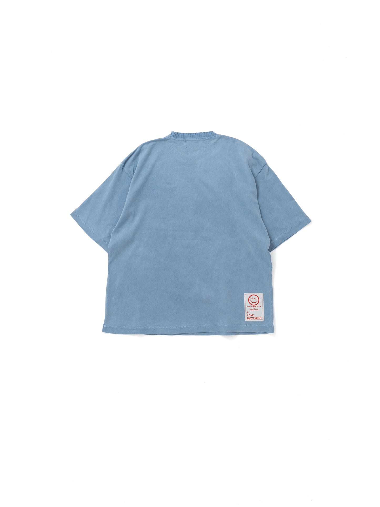【Perfect ribs®︎×A LOVE MOVEMENT】RELAX LINE / LOVE GUARD / Short Sleeve T Shirts / Fade Blue