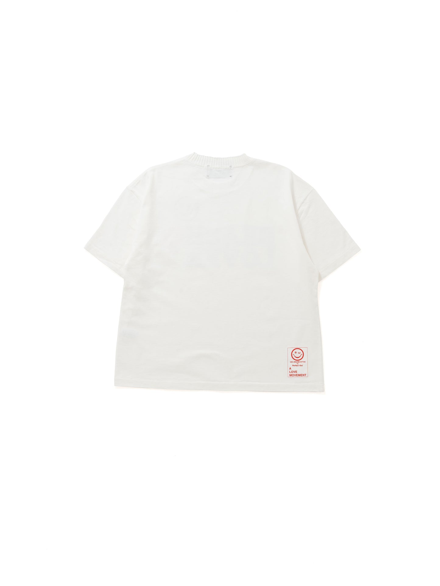 【Perfect ribs®︎×A LOVE MOVEMENT】BEACH 9 / Basic Short Sleeve T Shirts / White