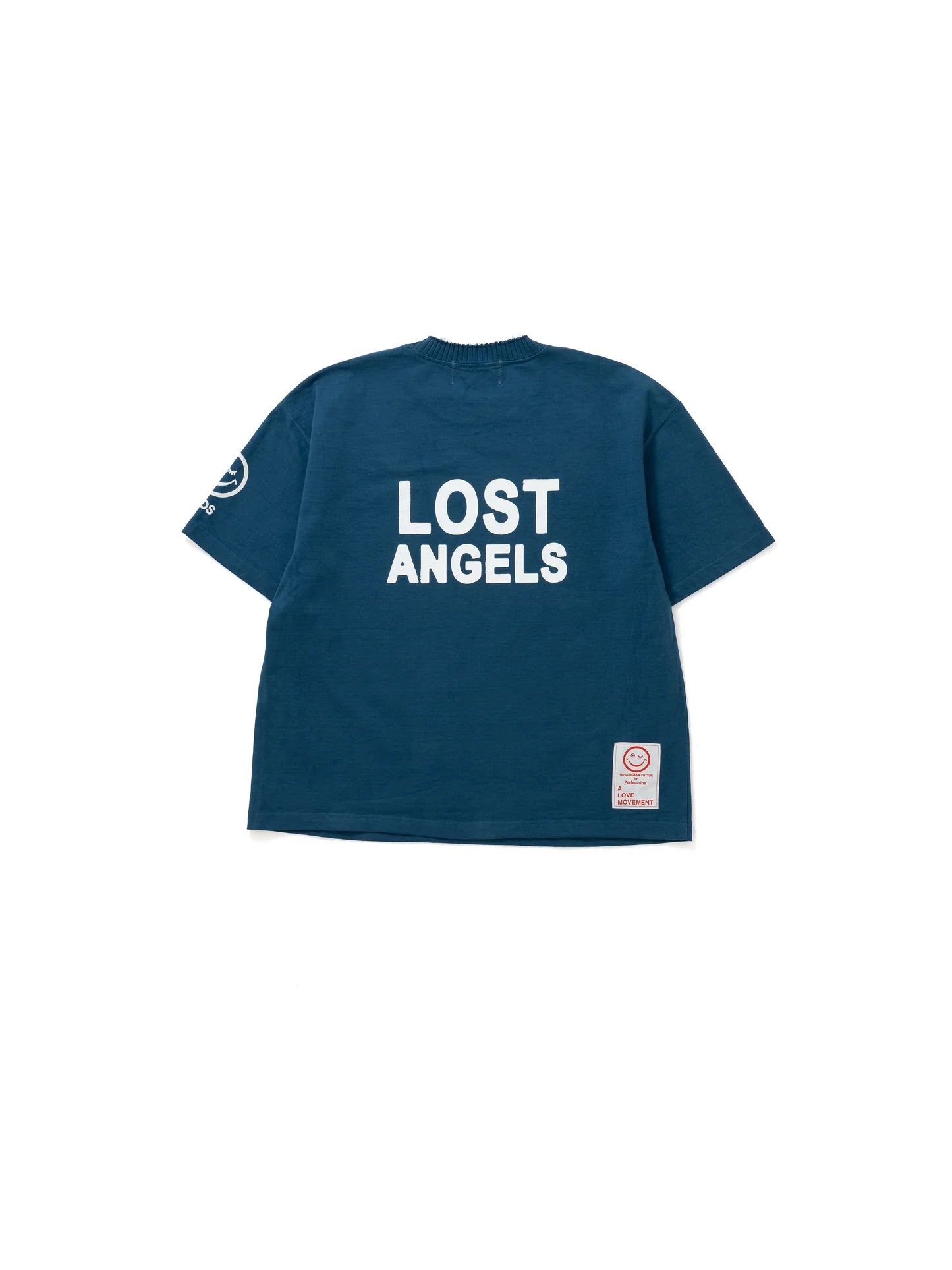 【Perfect ribs®︎×A LOVE MOVEMENT】LOST ANGELS / Basic Short Sleeve T Shirts / Sea Blue