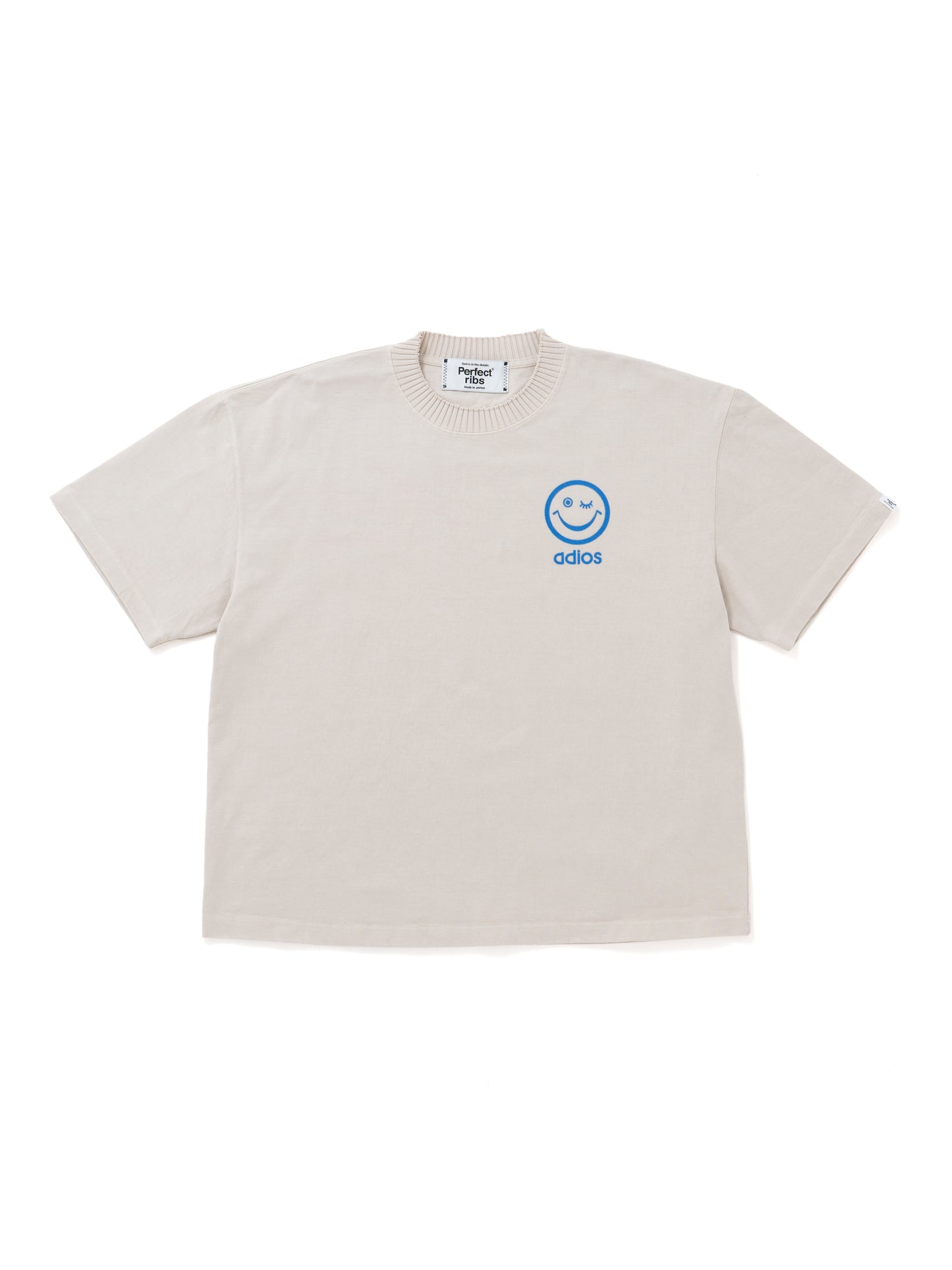 【Perfect ribs®︎×A LOVE MOVEMENT】Basic Short Sleeve T Shirts (PEACE&LOVE) / Beige