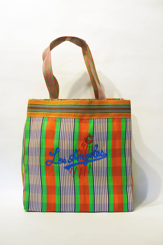 VIVAN Los Angeles HAND EMBROIDERY TOTE BAG 003 ORANGE