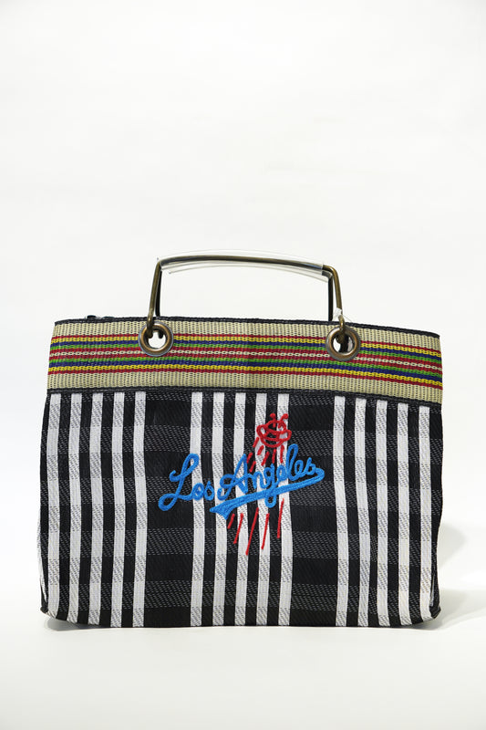 VIVAN Los Angeles HAND EMBROIDERY LUNCH BAG 001  BLACK