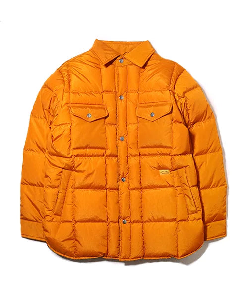 QUILTED DOWN SHIRTS JACKET "G.YELLOEW"