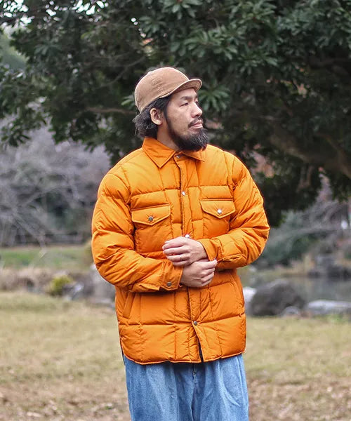 QUILTED DOWN SHIRTS JACKET "G.YELLOEW"