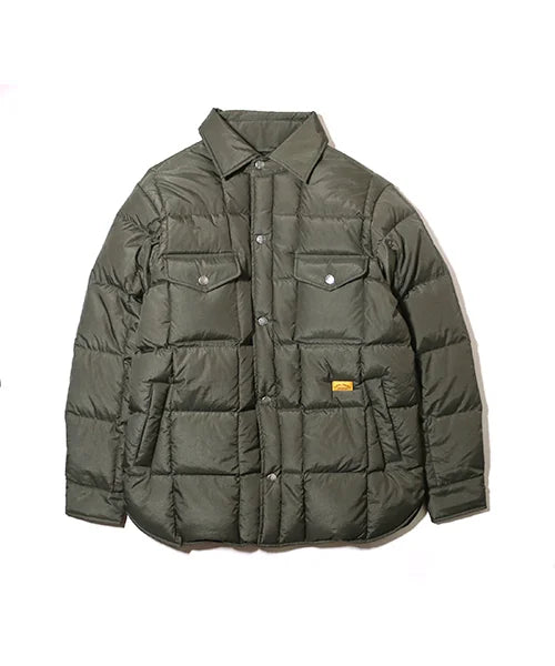 QUILTED DOWN SHIRTS JACKET "KHAKI"