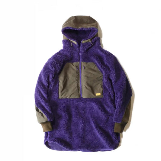 WHITE BUFFALO LIGHT BOA HOODY LONG "RETRO PURPLE"