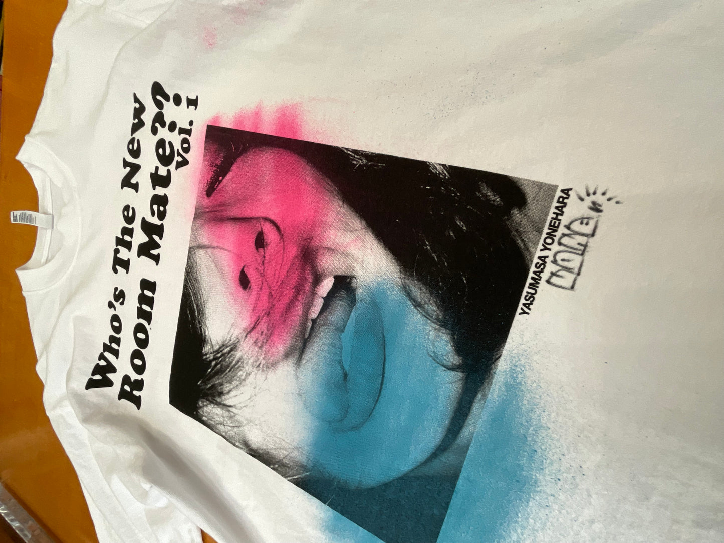 Yasumasa Yonehara x Roommate collaboration Custom Paint T-shirt w/Signature #9 SizeM