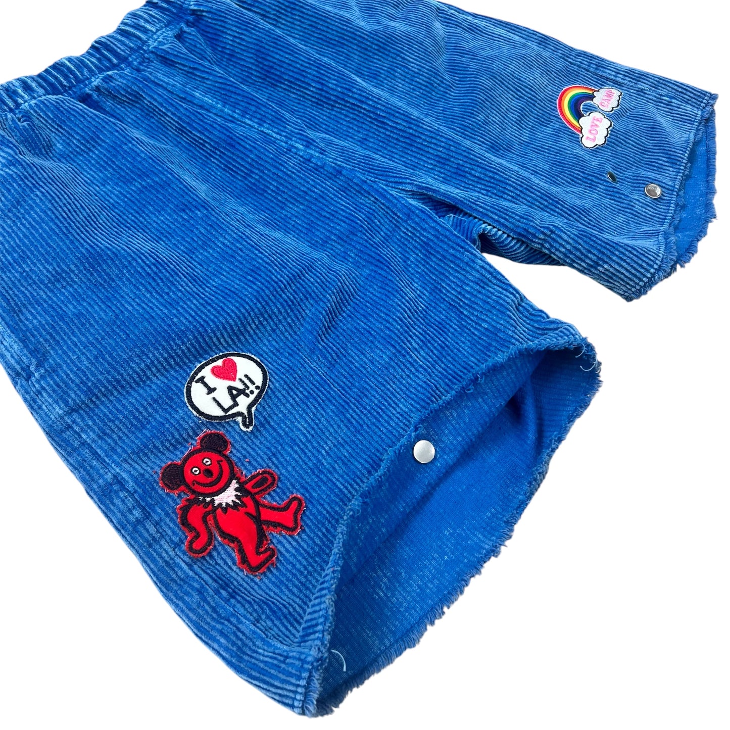 ALM x LES TIEN One of Kind Front Snap Short-Royal blue