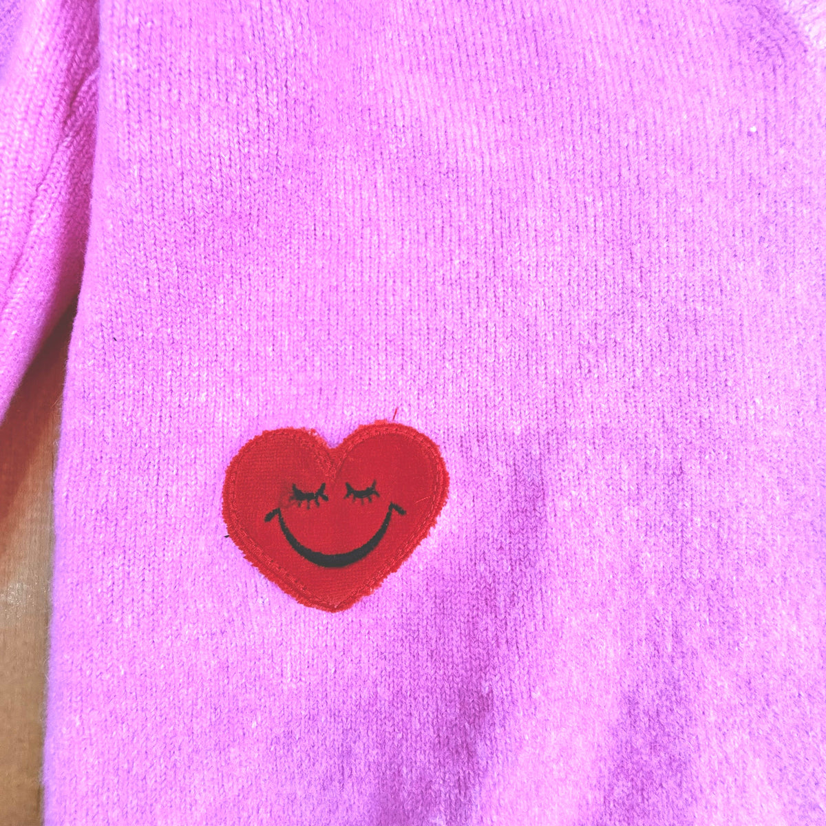 Vintage Cashmere Remake V-Neck Love More Worry Less