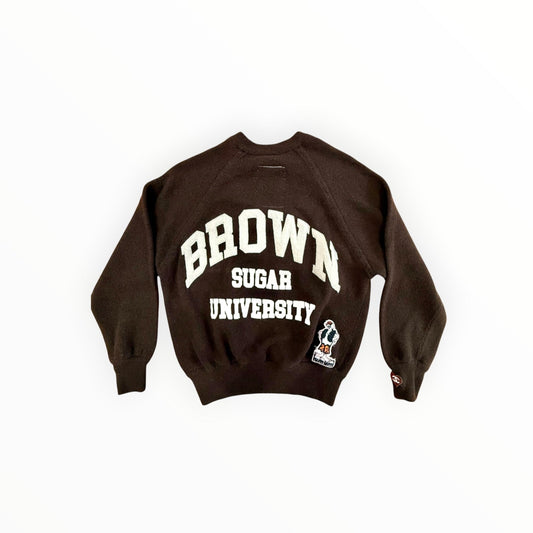 Vintage Giorgio Armani Cashmere Remake - "Brown Sugar University" Ladies Medium