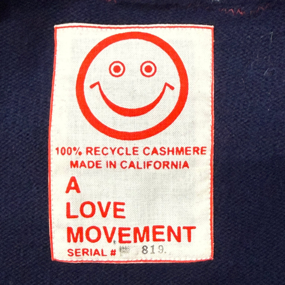 Recycled Cashmere Hoodie Navy We Love LA