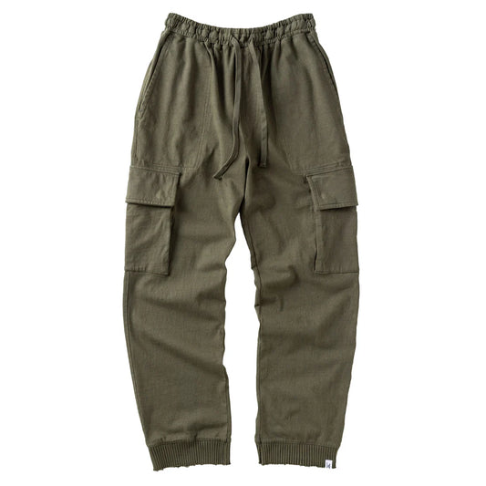 【Perfect ribs】Light Basic Cargo Pants / Army