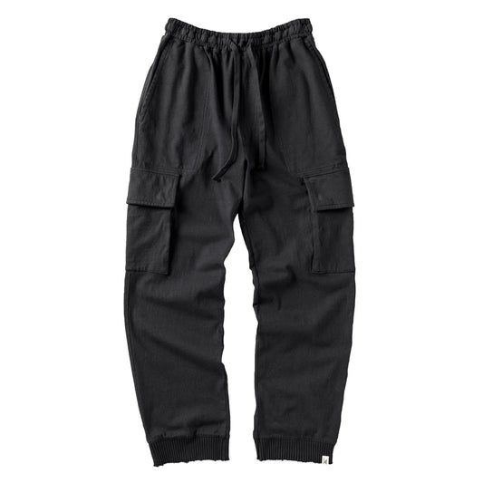 【Perfect ribs】Light Basic Cargo Pants / Vintage Black