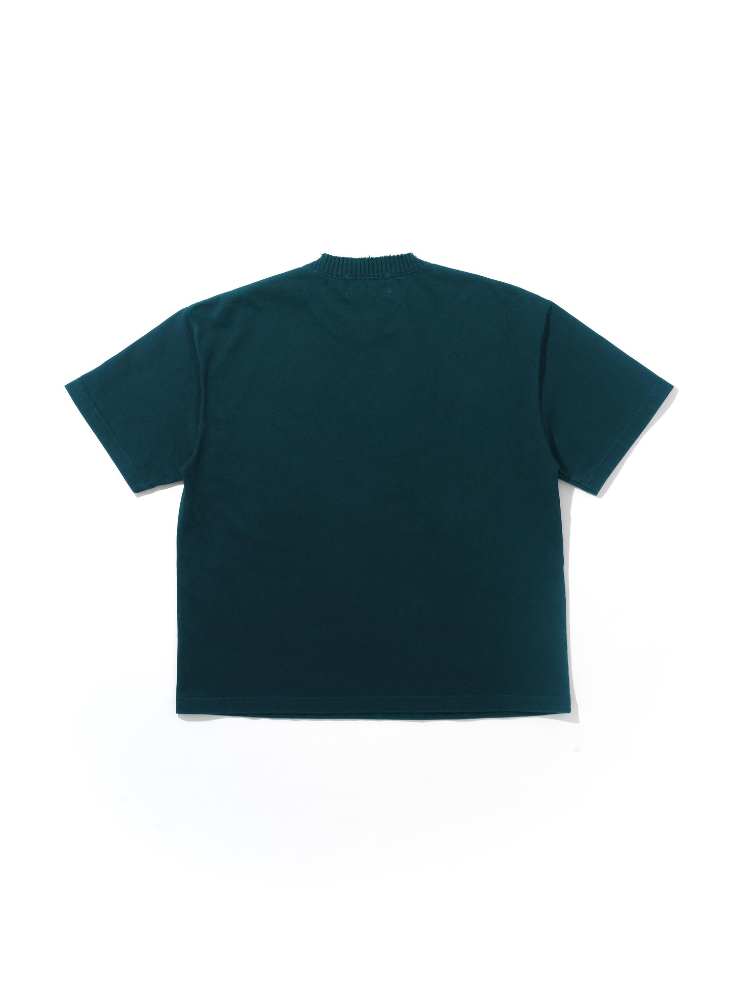 【Perfect ribs】Basic Short Sleeve T Shirt / Charcoal Green