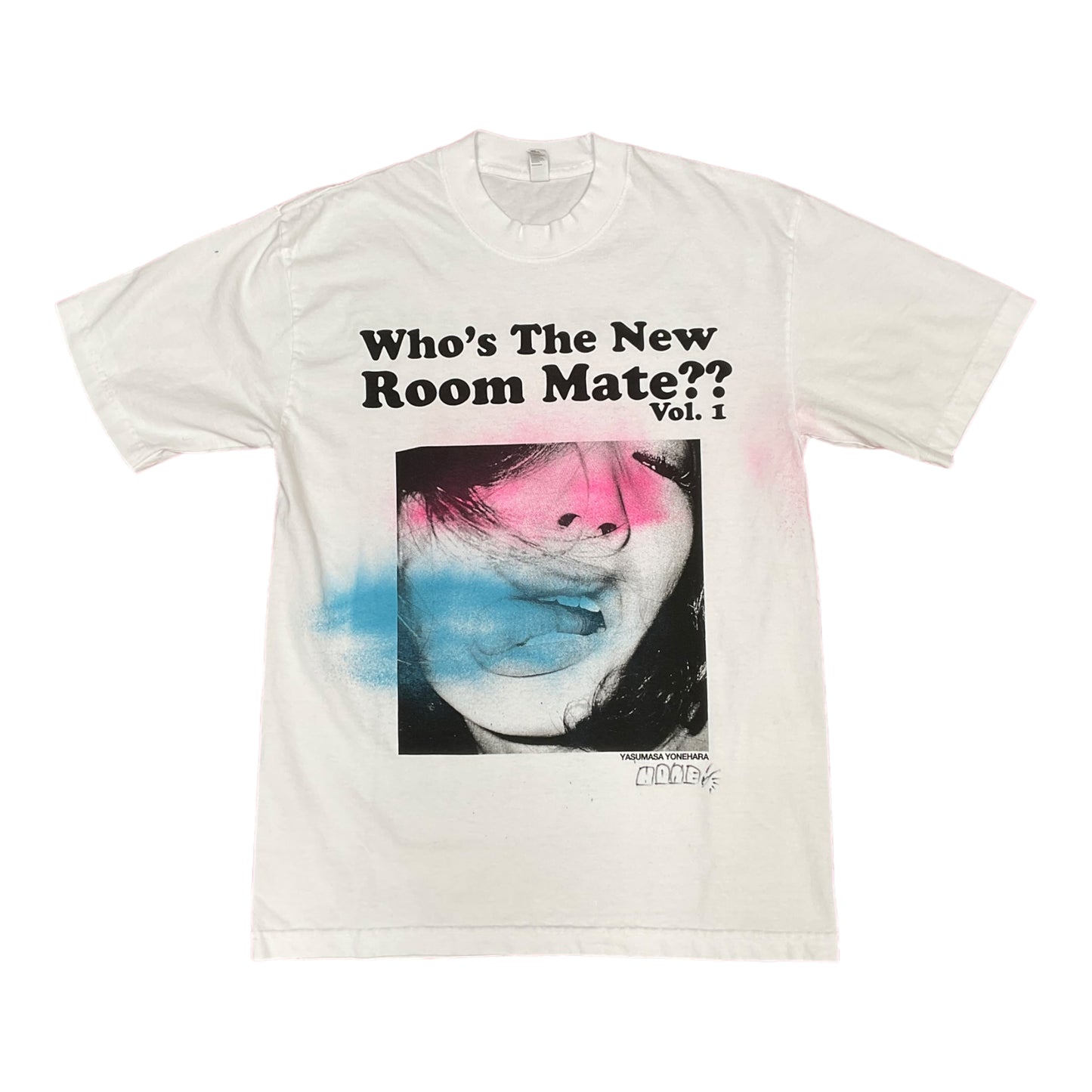 Yasumasa Yonehara x Roommate collaboration Custom Paint T-shirt w/Signature #1  SizeM