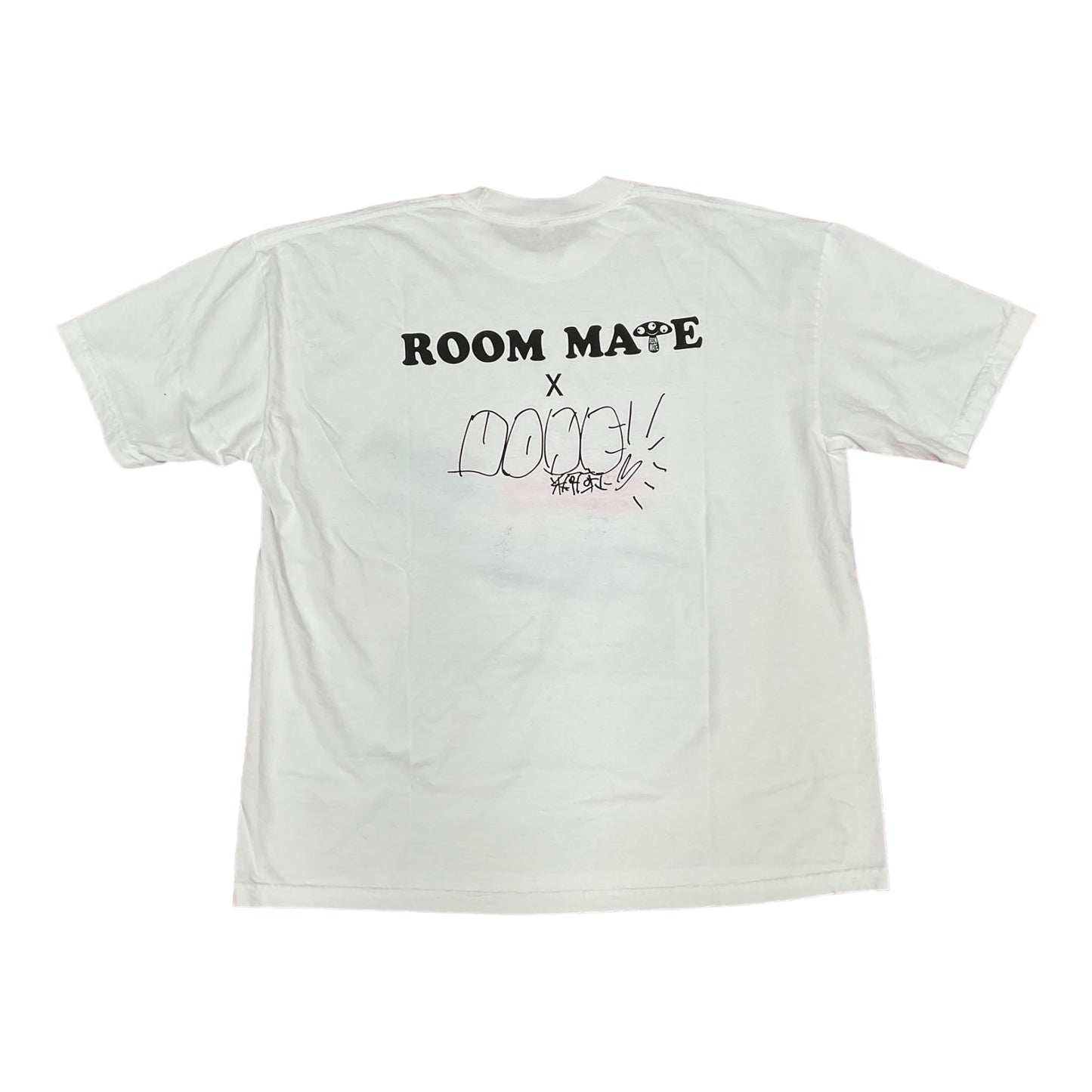 Yasumasa Yonehara x Roommate collaboration Custom Paint T-shirt w/Signature #8  Size2XL