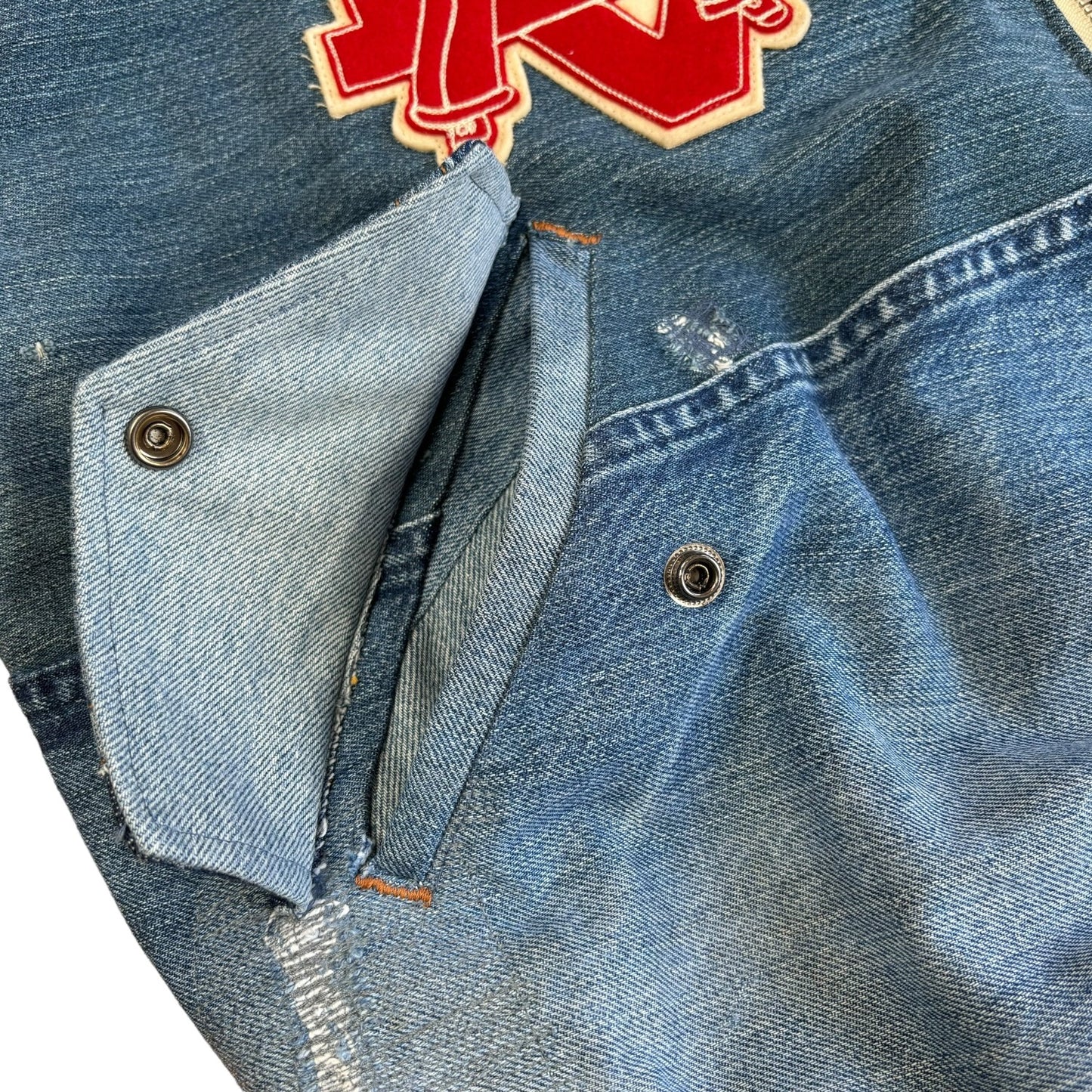 Perfect ribs x ALM Denim Remake Bomber Jacket