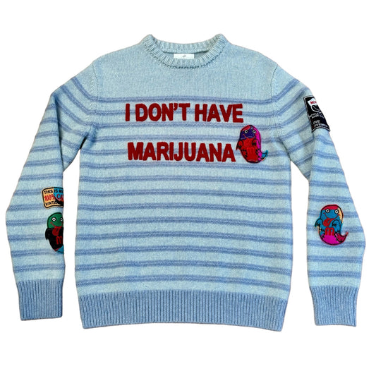 HARDEN x ALM Men’s Cashmere Sweater  -I don't have marijuana-