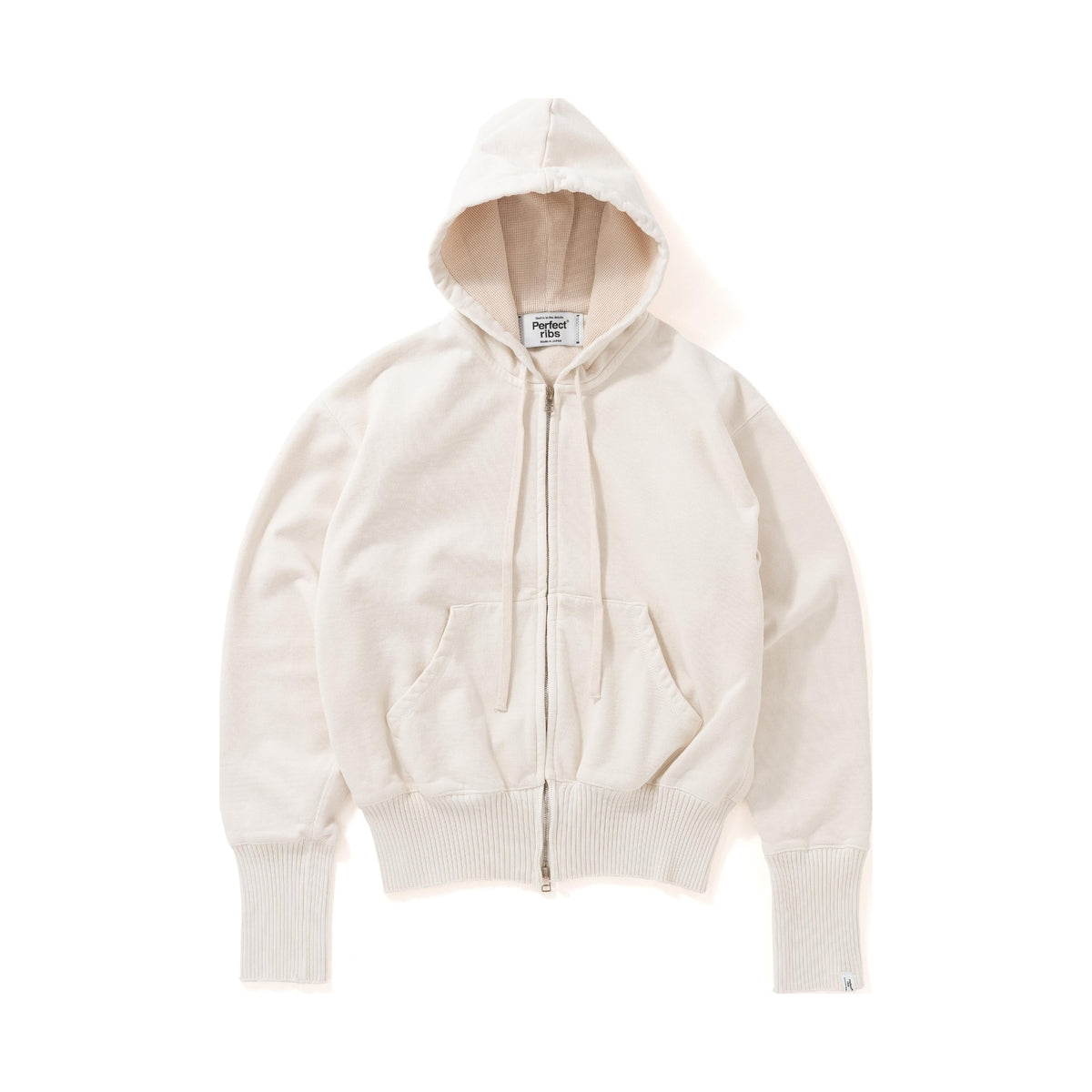 【Perfect ribs®︎×A LOVE MOVEMENT】Basic Zip Hoodie / Ivory
