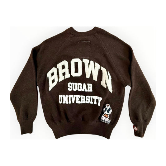 Vintage Giorgio Armani Cashmere Remake - "Brown Sugar University" Ladies Medium