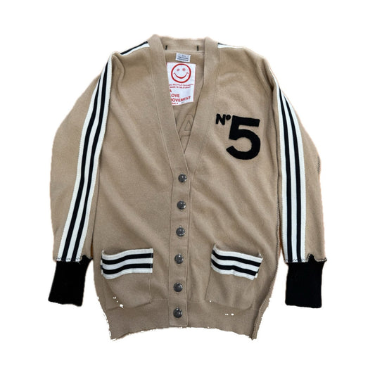 Recycled Cashmere Cardigan — Beige "No.5 / CHANCE PAIRS" (Women's XS)