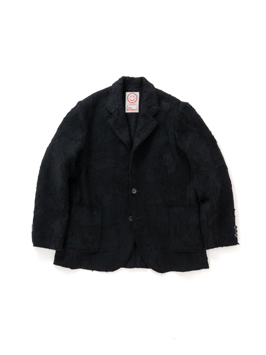 【Perfect ribs®︎×A LOVE MOVEMENT】100% Recycle Cashmere Jacket / Black