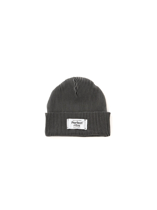 【Perfect ribs】Rib Beanie Cap / FadeBlack